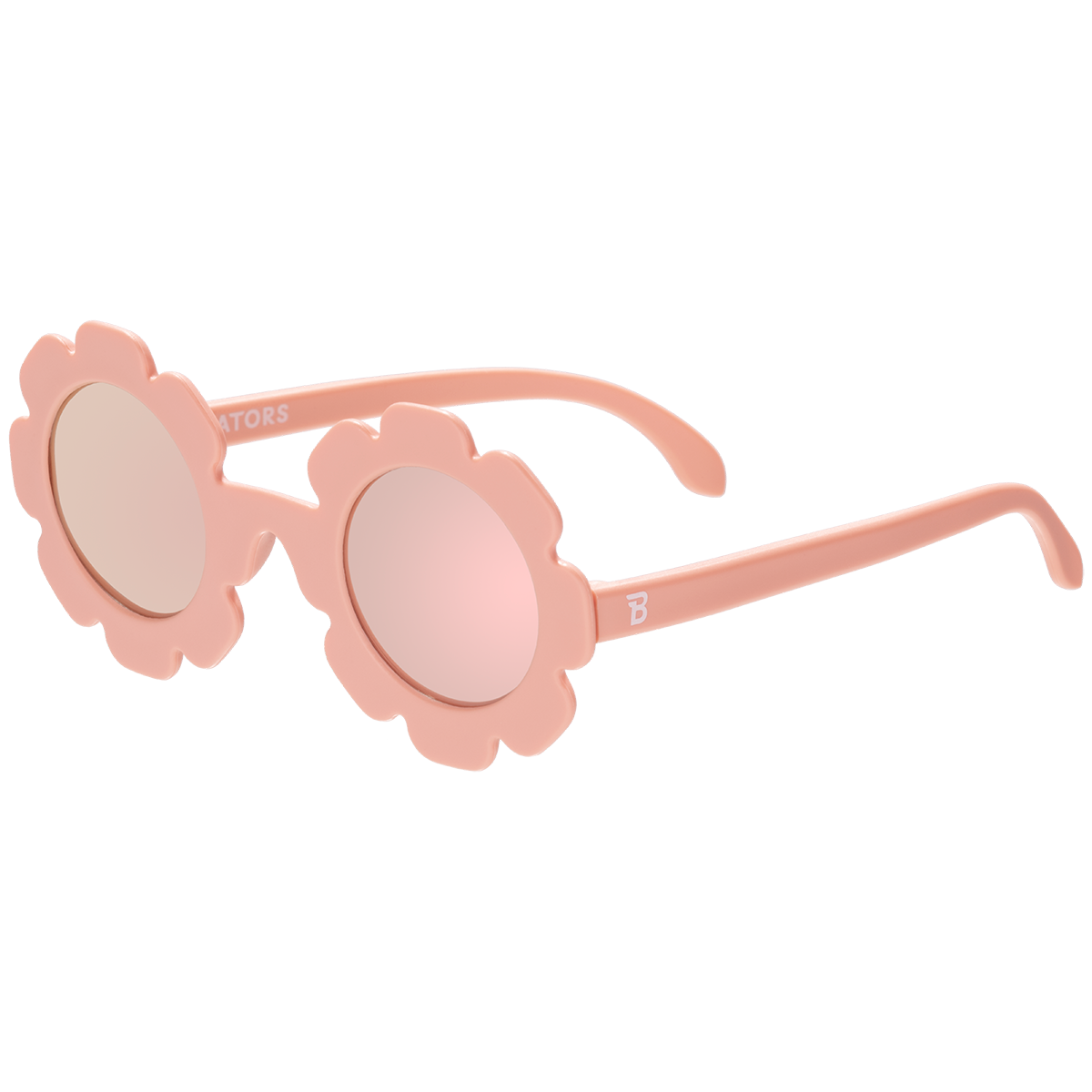 Polarized Flower: Rose Gold Mirrored Lens, Peachy Keen, Ages 3-5+