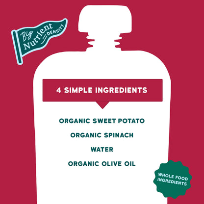 Organic Sweet Potato & Spinach Baby Food Pouch (6 Pouches)