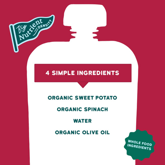 Organic Sweet Potato & Spinach Baby Food Pouch (6 Pouches)