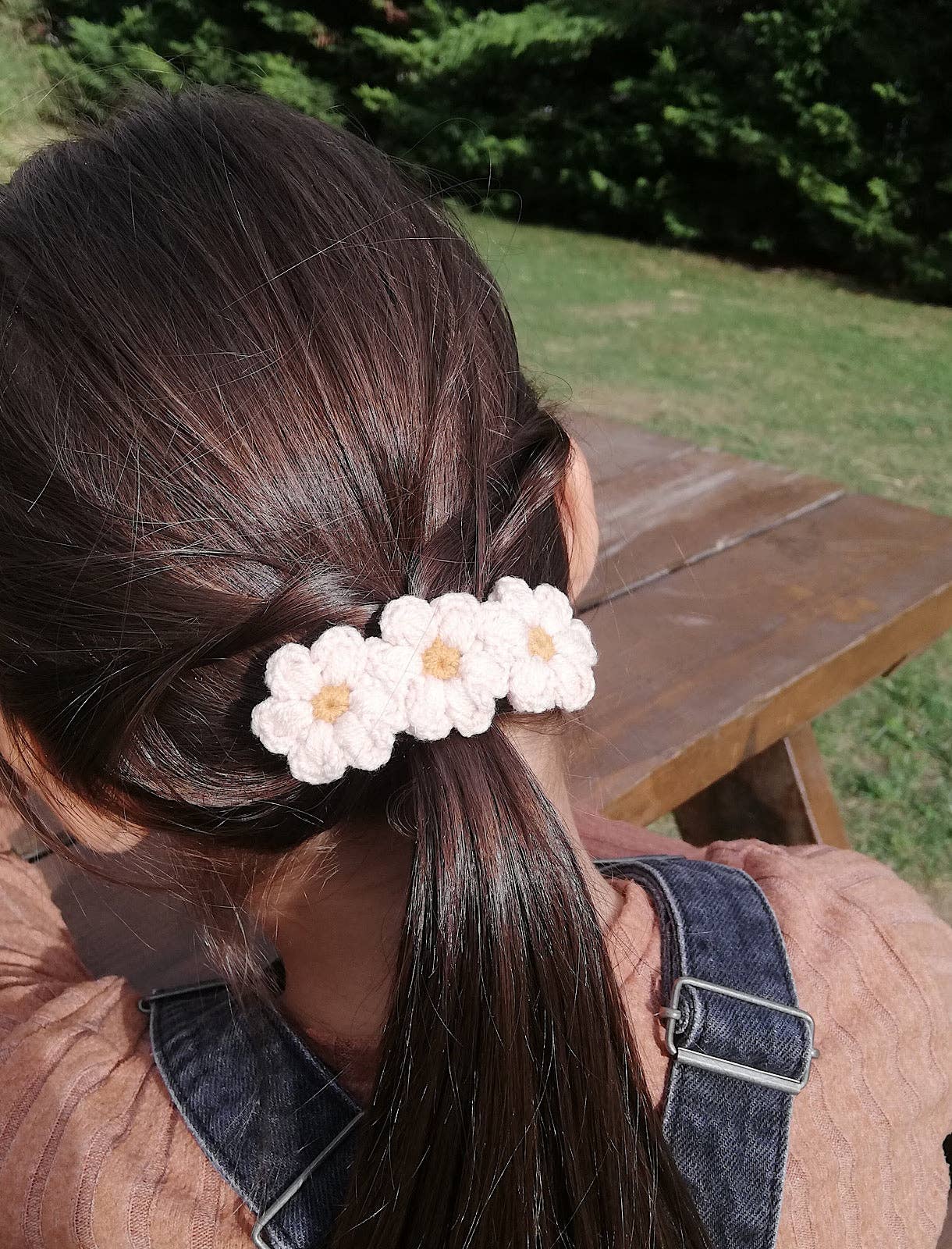 CHAMOMILE hair clip: Beige