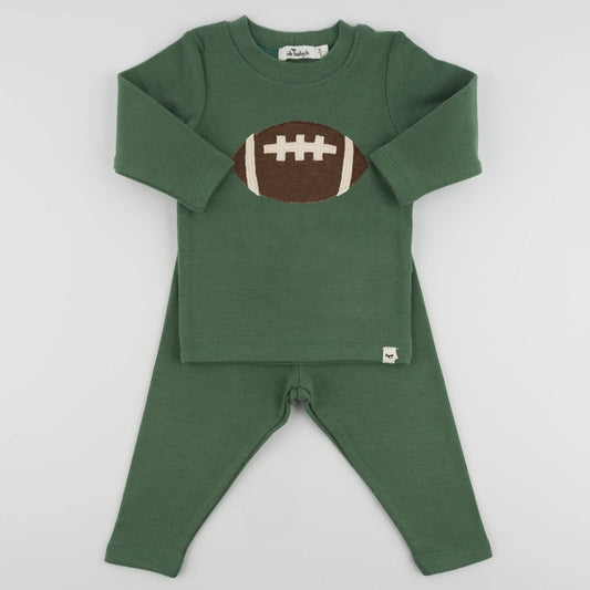 Oh baby! Two Piece Set - Football - Spruce