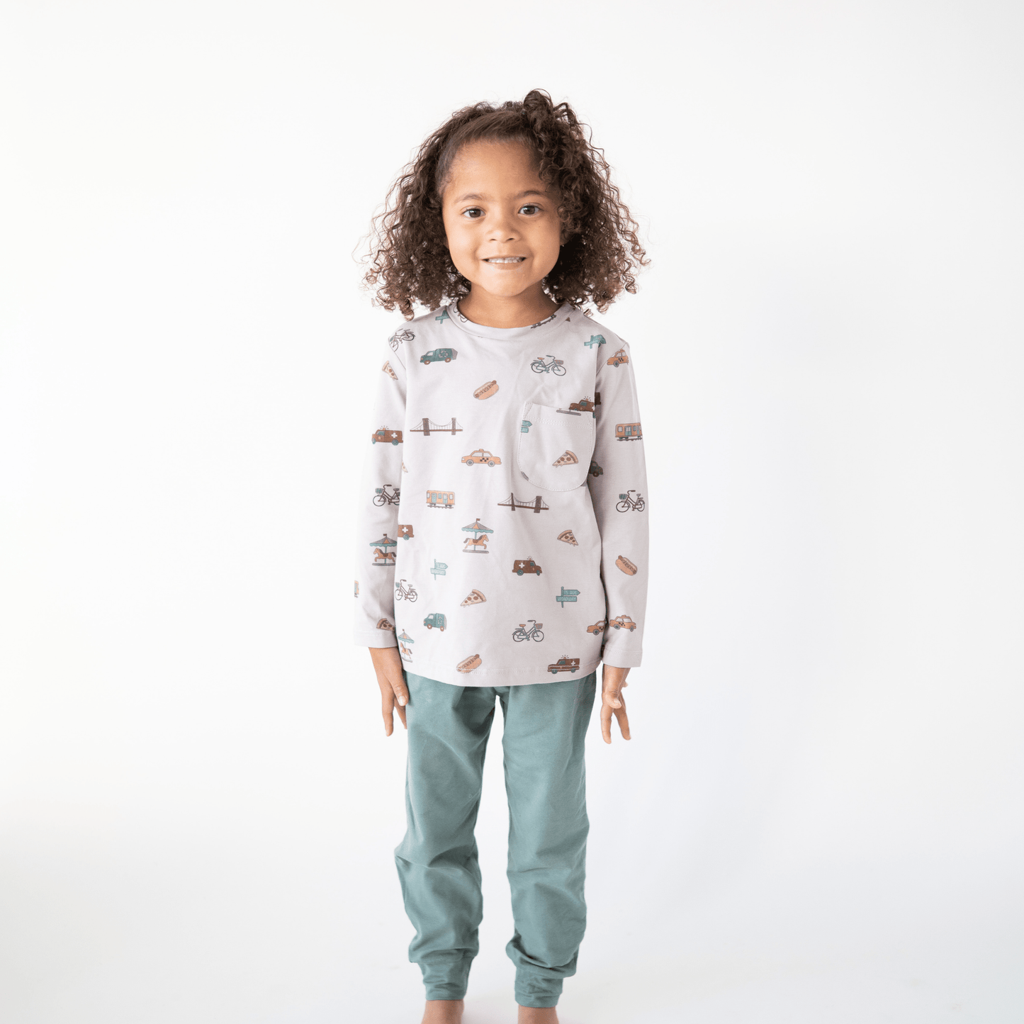 Charlie Long Sleeve Jersey Tee - City Vibes