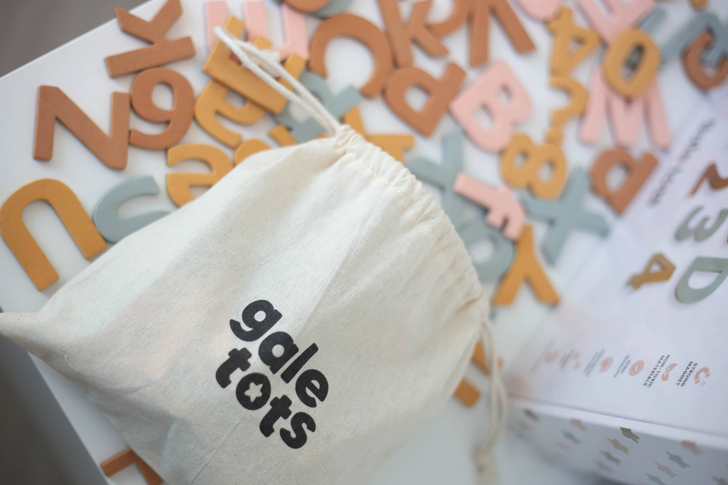 135 Pcs Magnetic Letters and Numbers (Boho Pastels)