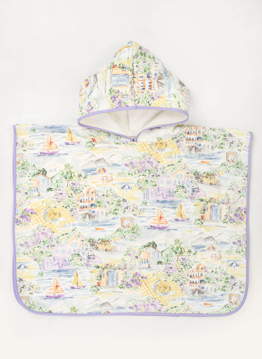 Children's Organic Swim Poncho - Limoncello