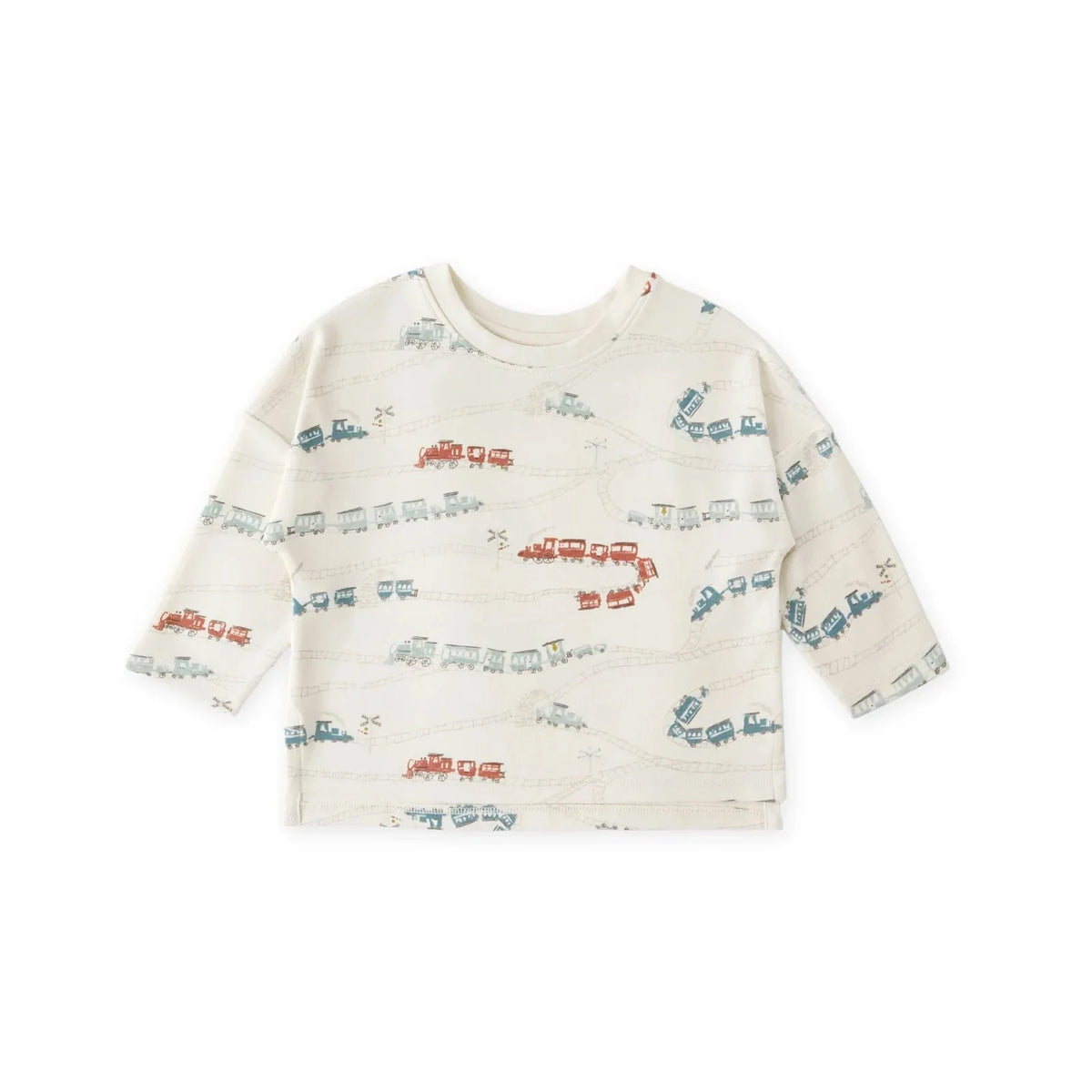Dropped Shoulder Long Sleeve Top - Locomotive
