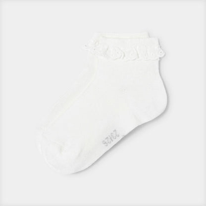 Girl Maison Guille socks - jacadi white