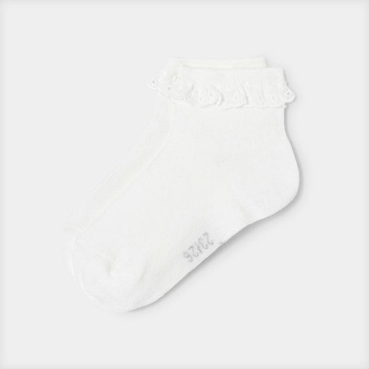 Girl Maison Guille socks - jacadi white
