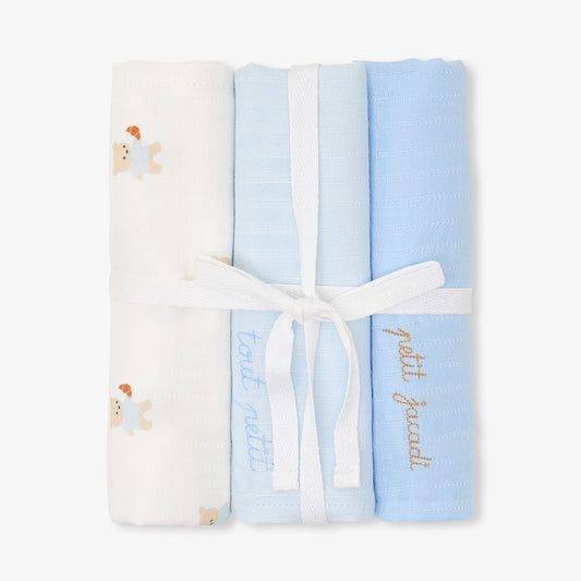Set of 3 swaddling cloths