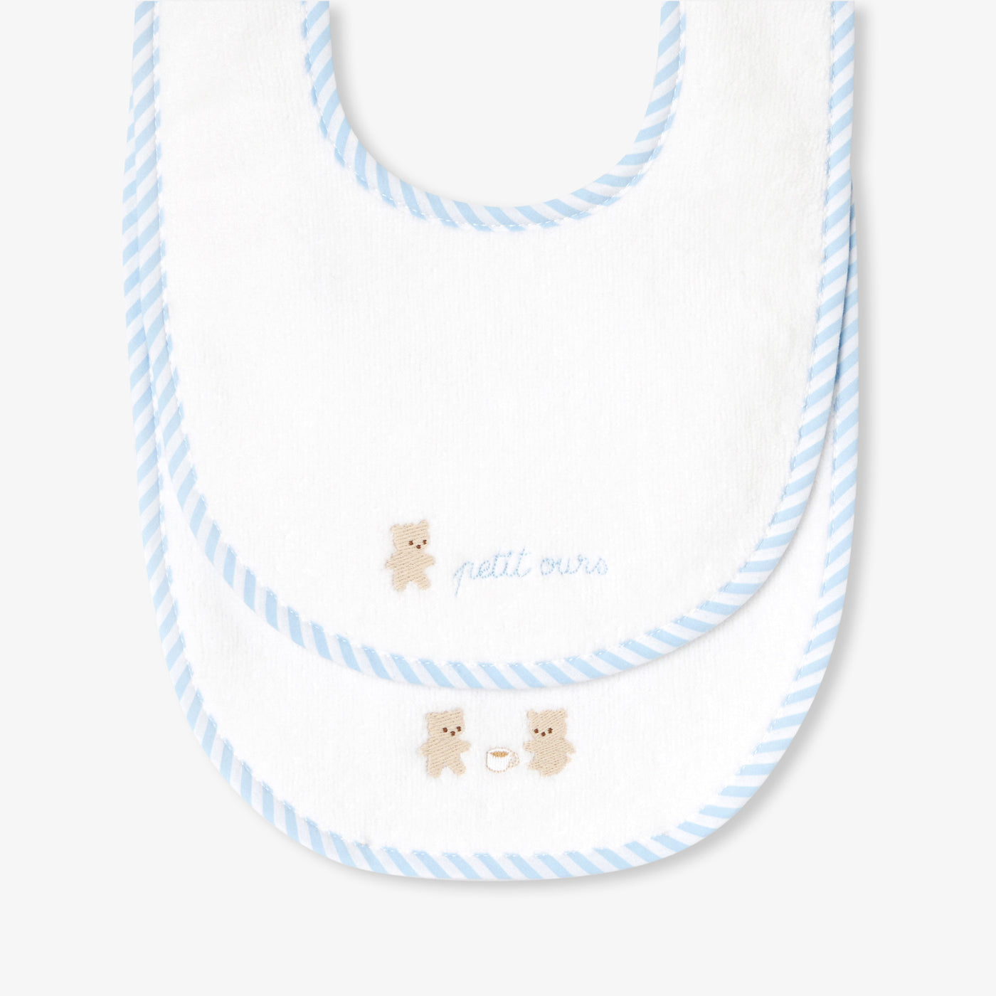 Set of 2 baby boy terry bibs
