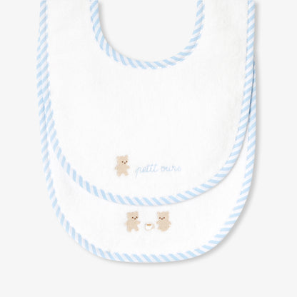 Set of 2 baby boy terry bibs