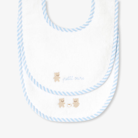 Set of 2 baby boy terry bibs