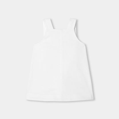 Baby girl twill pinafore dress - Jacadi White