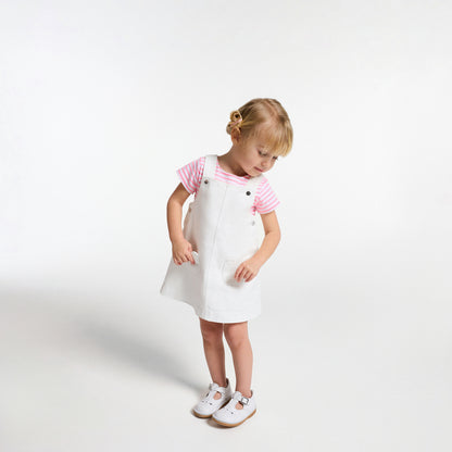 Baby girl twill pinafore dress - Jacadi White