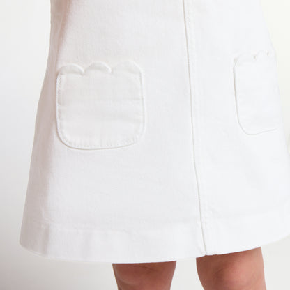 Baby girl twill pinafore dress - Jacadi White
