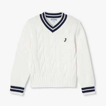 Child cable knit sweater - Jacadi Soft White