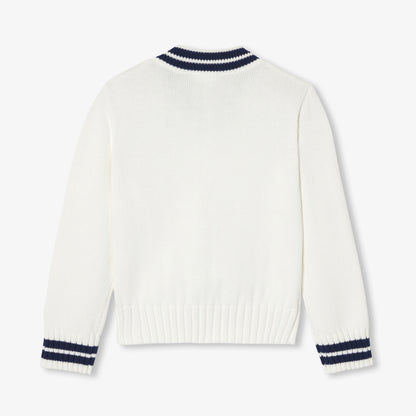 Child cable knit sweater - Jacadi Soft White