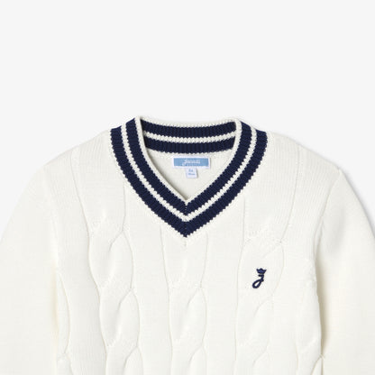Child cable knit sweater - Jacadi Soft White