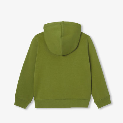 Boy dual-material hoodie - Greyish Green