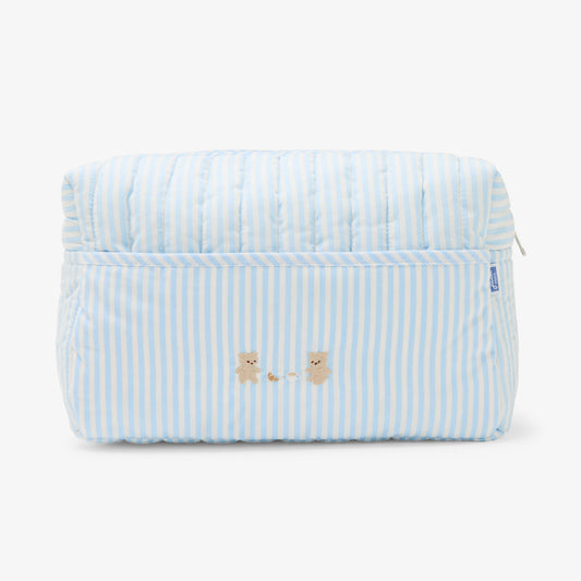 Quilted cotton toiletry bag