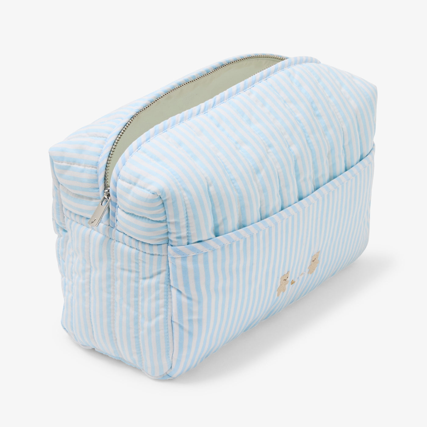 Quilted cotton toiletry bag