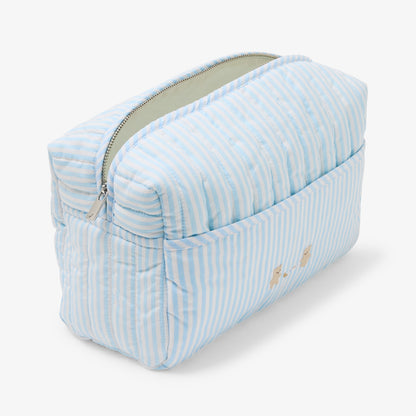 Quilted cotton toiletry bag