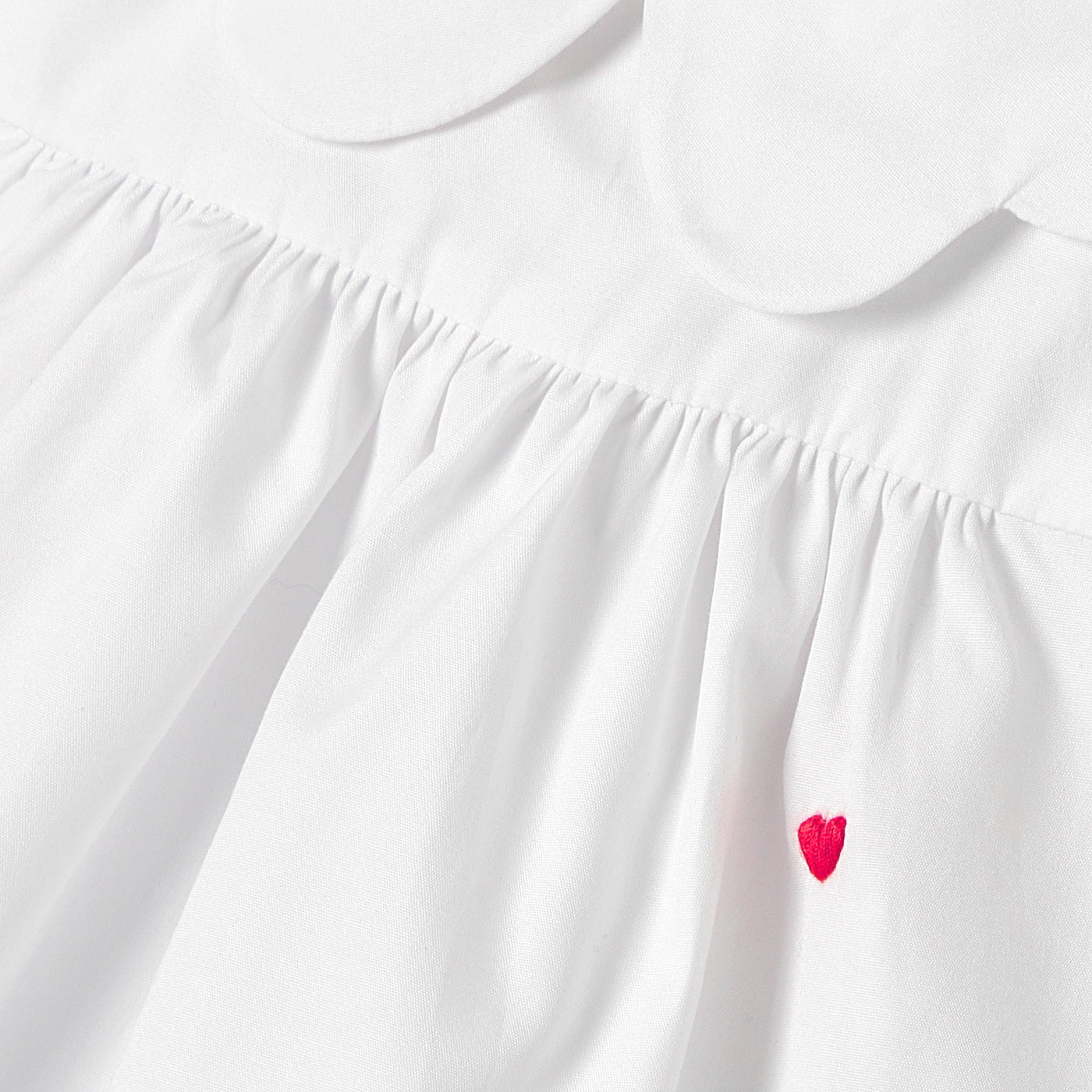 Baby girl embroidered poplin dress - White/Multicolour