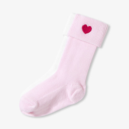Baby girl sock set - Pink/White