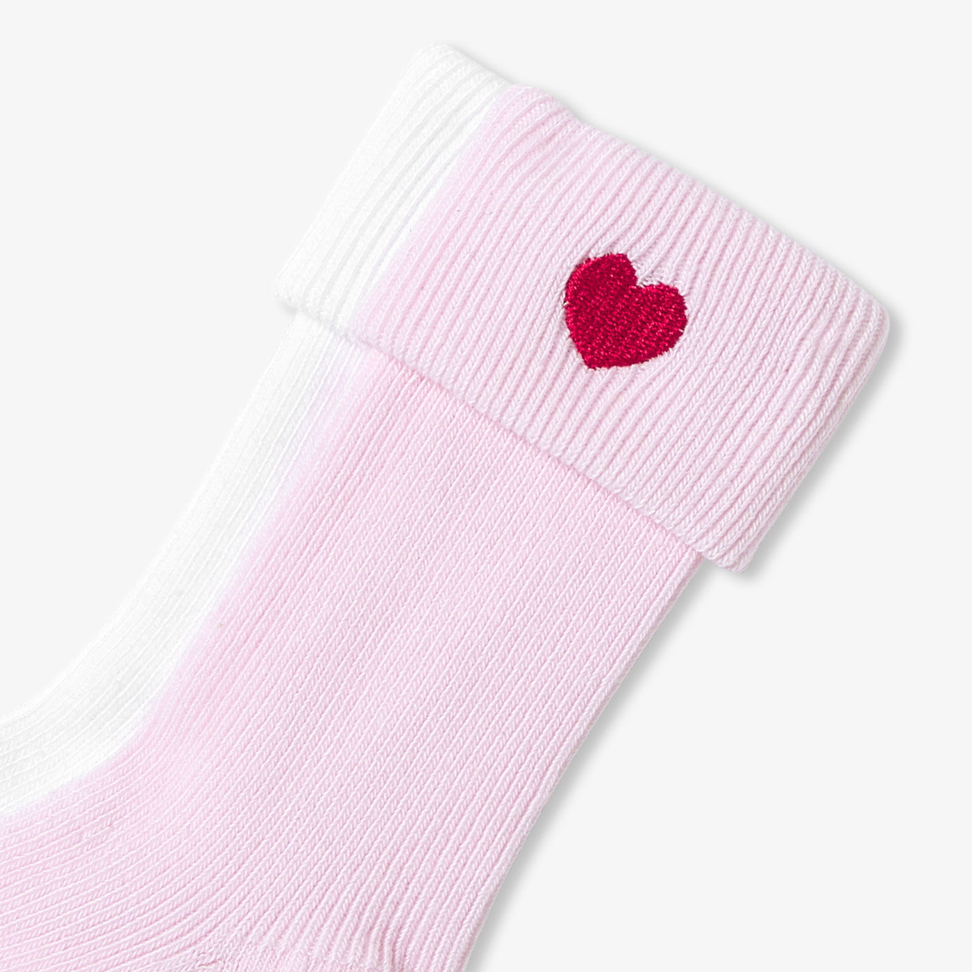 Baby girl sock set - Pink/White