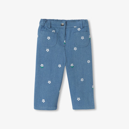 Baby girl embroidered jeans