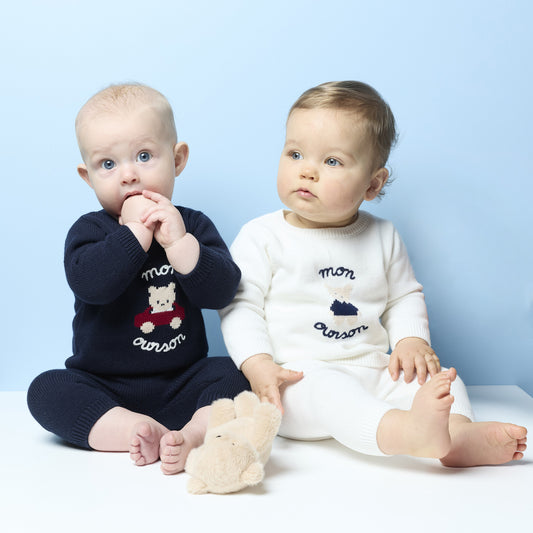 Baby jersey knit comfort set
