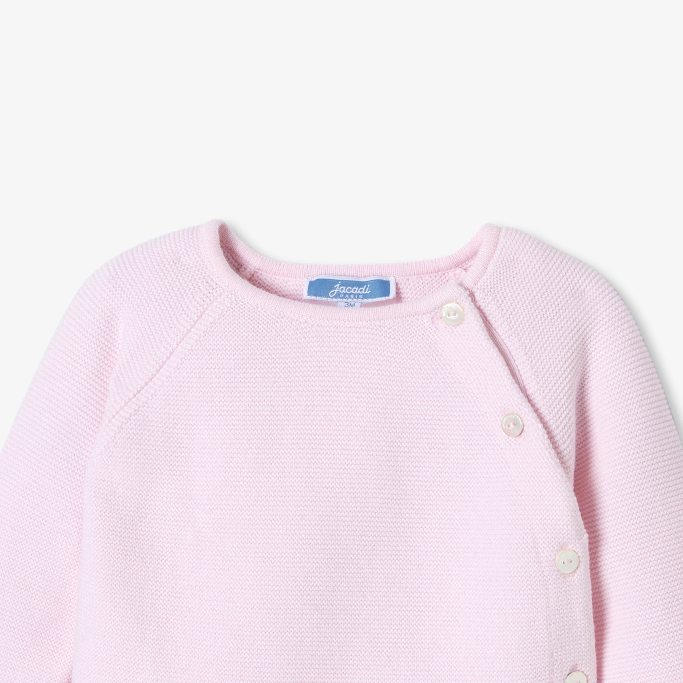 Baby girl garter stitch knit set