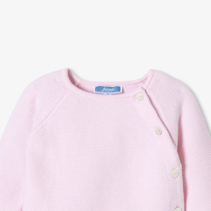 Baby girl garter stitch knit set