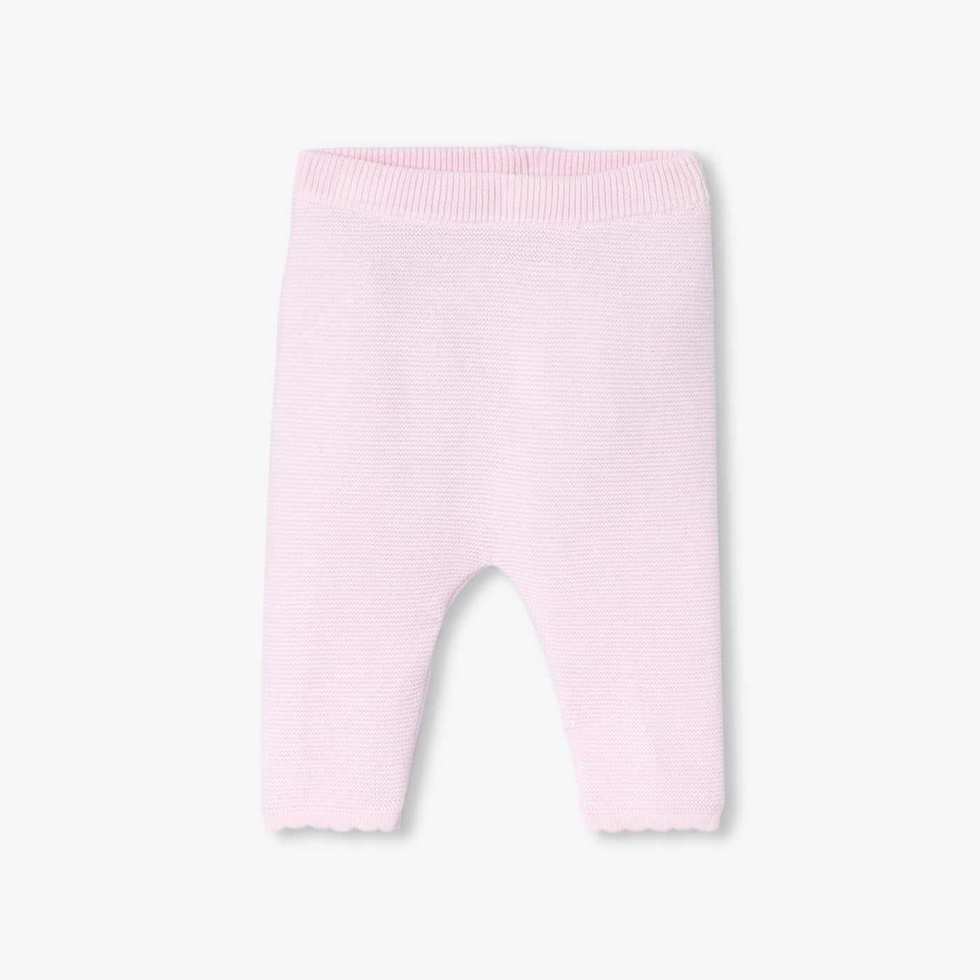Baby girl garter stitch knit set