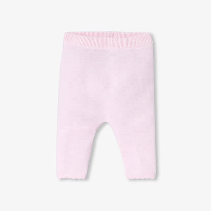 Baby girl garter stitch knit set