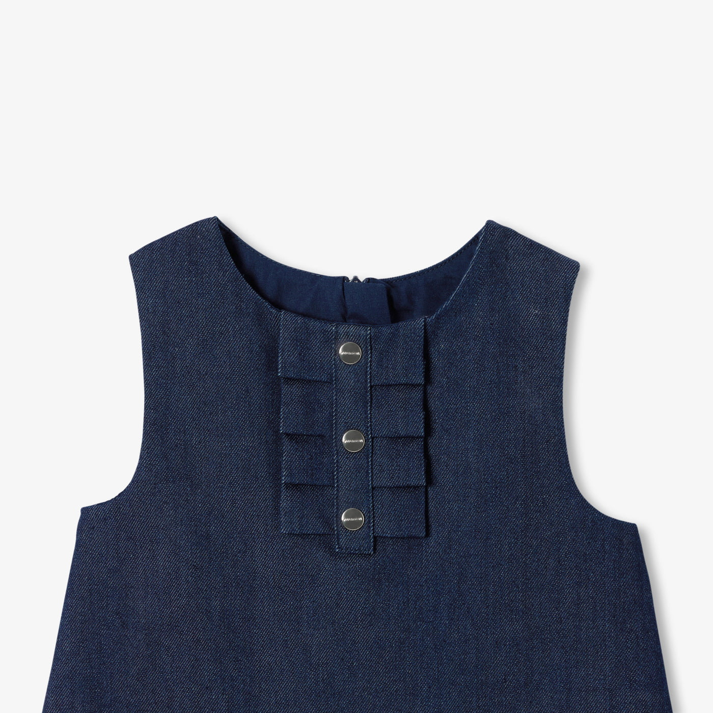Baby girl denim pinafore dress - dark denim