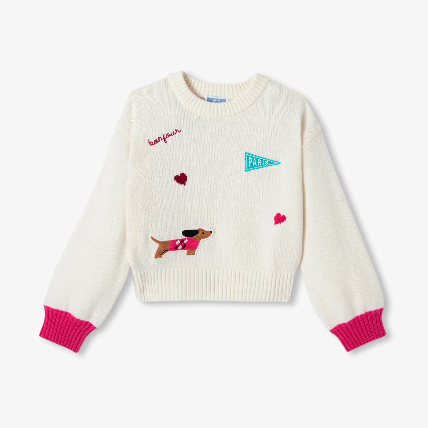 Girl wool blend jumper - soft white