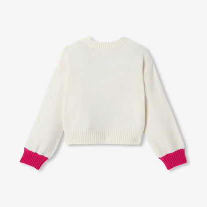 Girl wool blend jumper - soft white