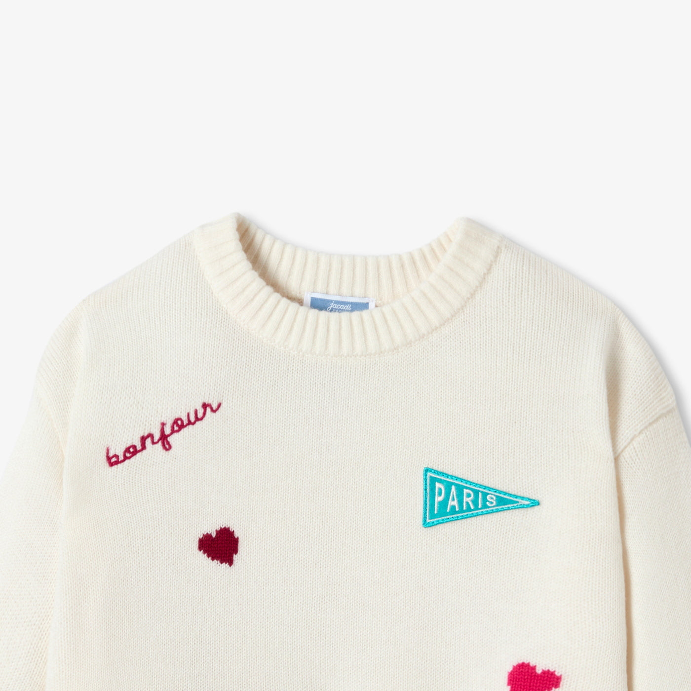 Girl wool blend jumper - soft white