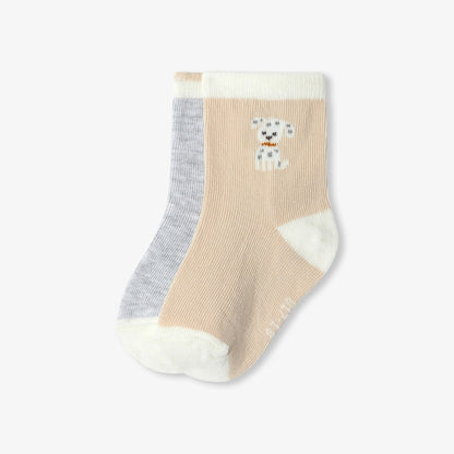Baby socks duo - beige/multicolour