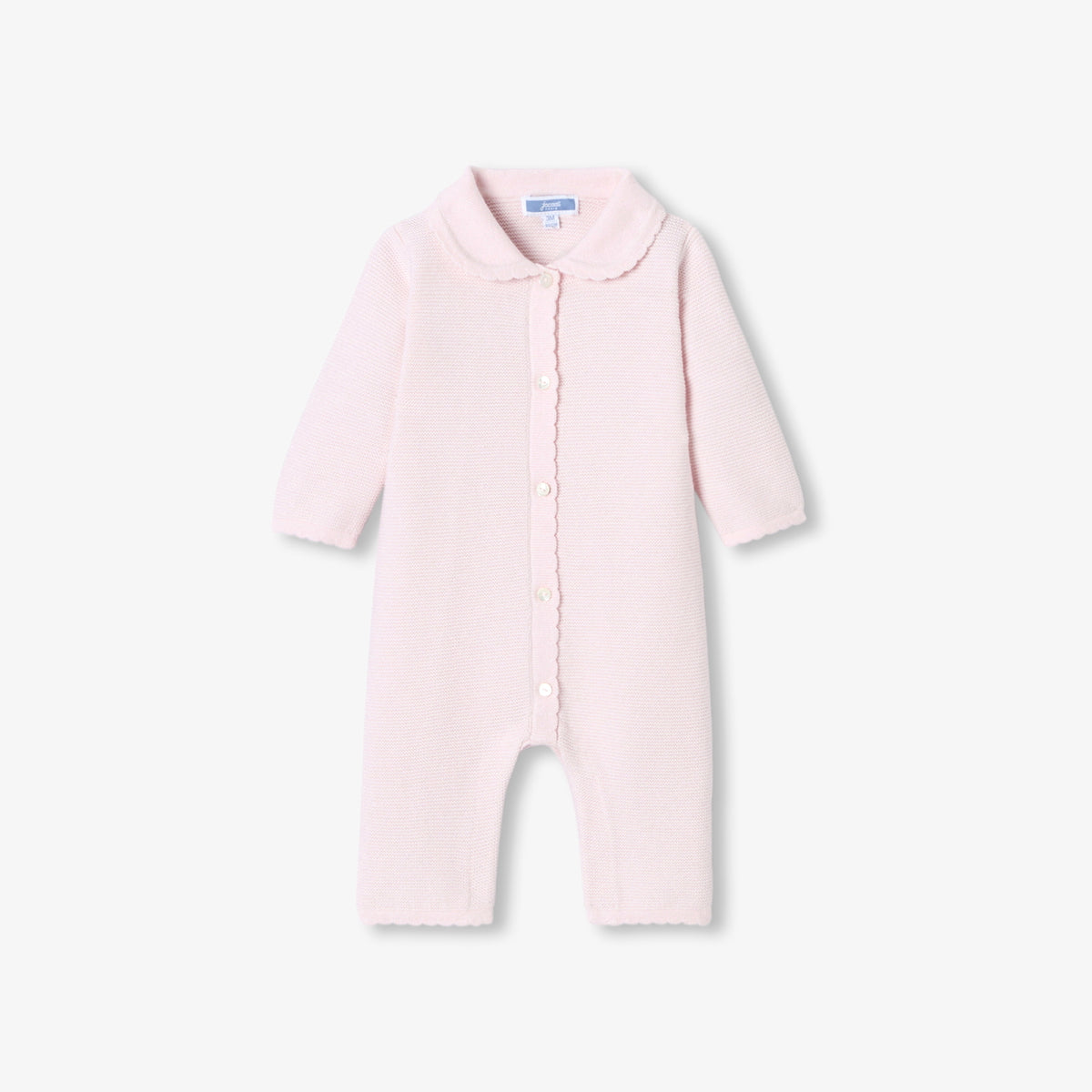Baby Girl Garter Stitch Jumpsuit