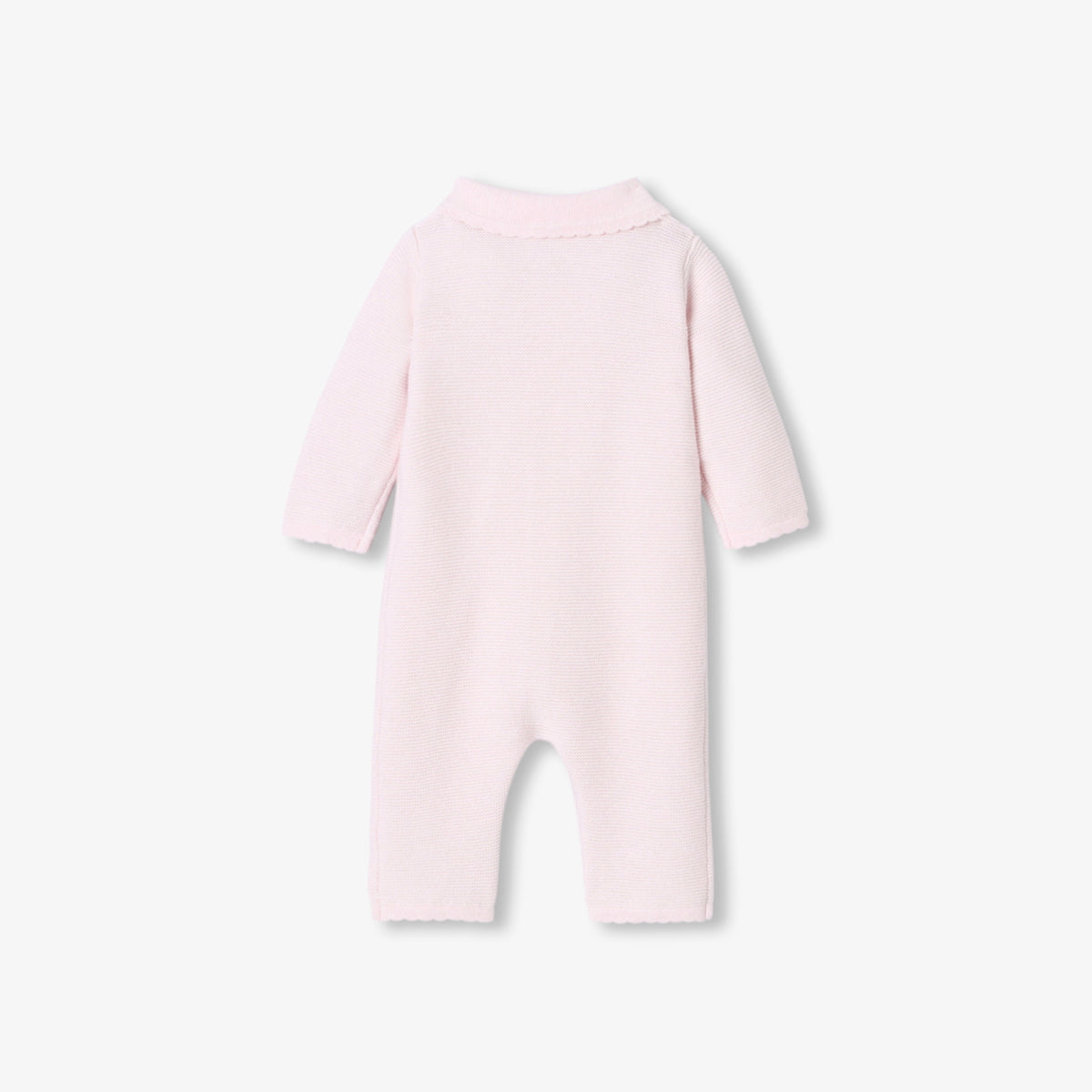 Baby Girl Garter Stitch Jumpsuit
