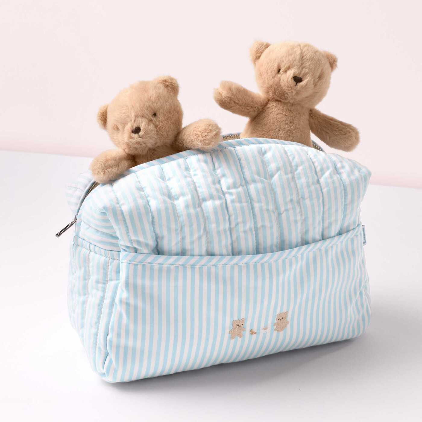 Quilted cotton toiletry bag