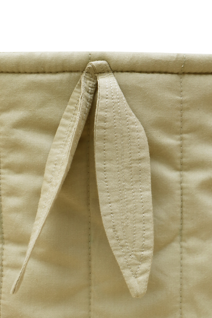 Set Of Two Quilted Baskets Olive