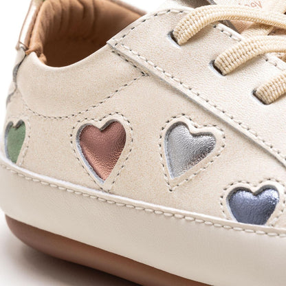 Toddler Sneakers Love 4 All - White Dream/ Sterling Silver/ Rose Gold